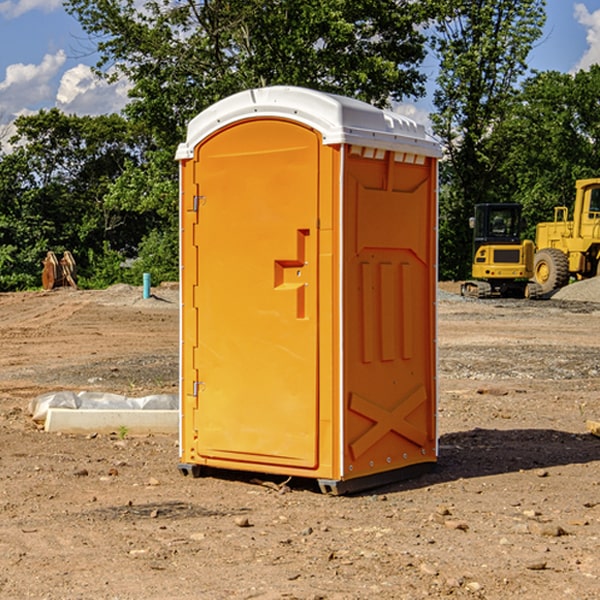 how often are the portable toilets cleaned and serviced during a rental period in Olivarez